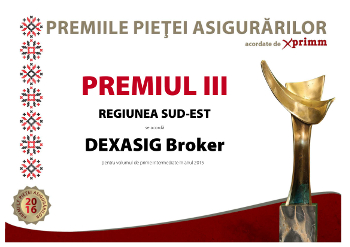 Premiul III Regiunea Sud-Est - Dexasig Broker (2016)