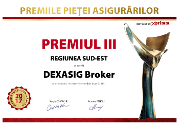 Premiul III Regiunea Sud-Est - Dexasig Broker (2017)